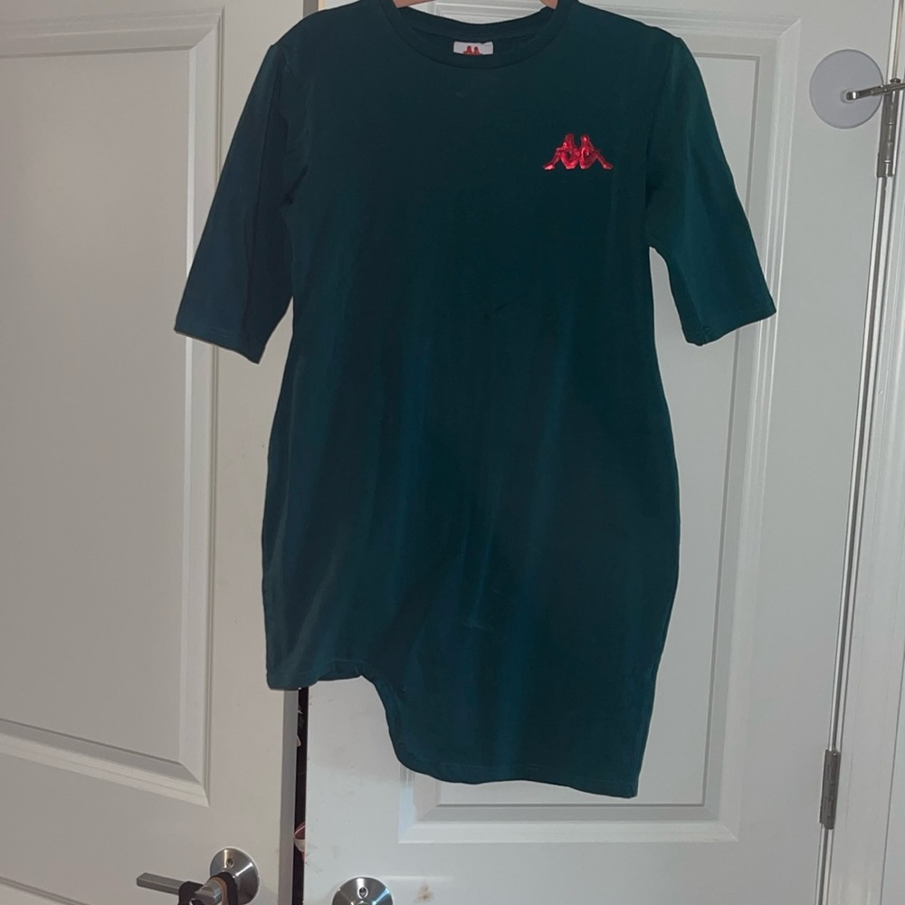 Kappa body fitting dress . Army green and red